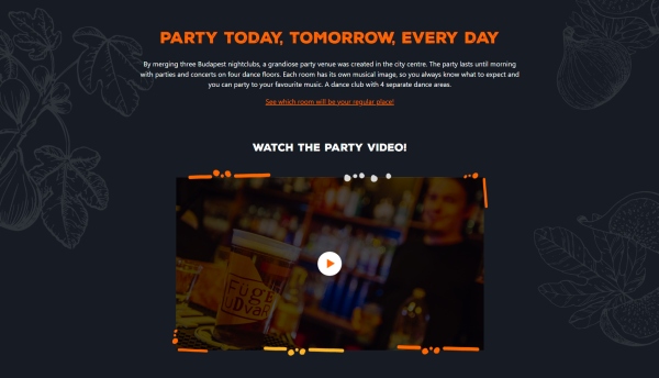 Fuge Udvar - party video block