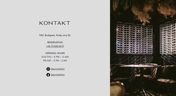 KAA Mixology - contact block