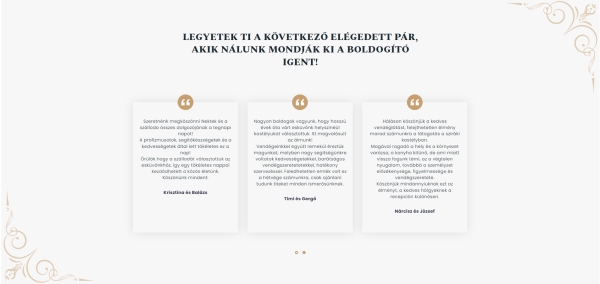 Teleki-Degenfeld Castle Hotel - testimonials block