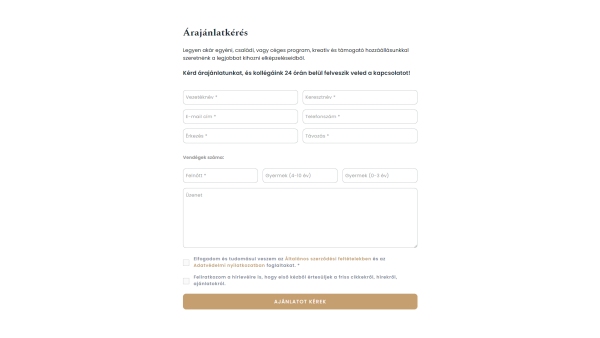 Teleki-Degenfeld Castle Hotel - get a quote form block